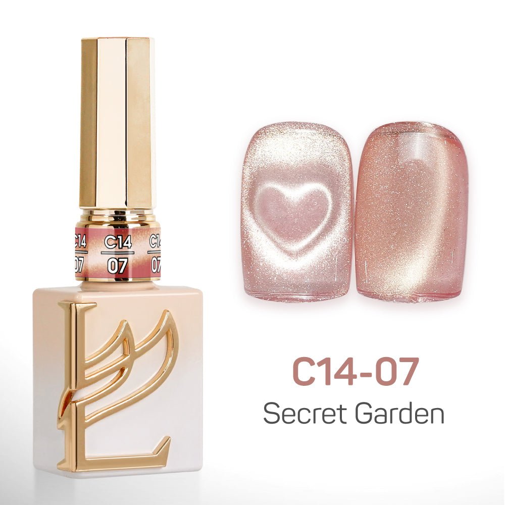 LAVIS Cat Eyes C14 - Set 24 Colors - Gel Polish 0.5 oz - Secret Garden Collection - DTK Nail Supply