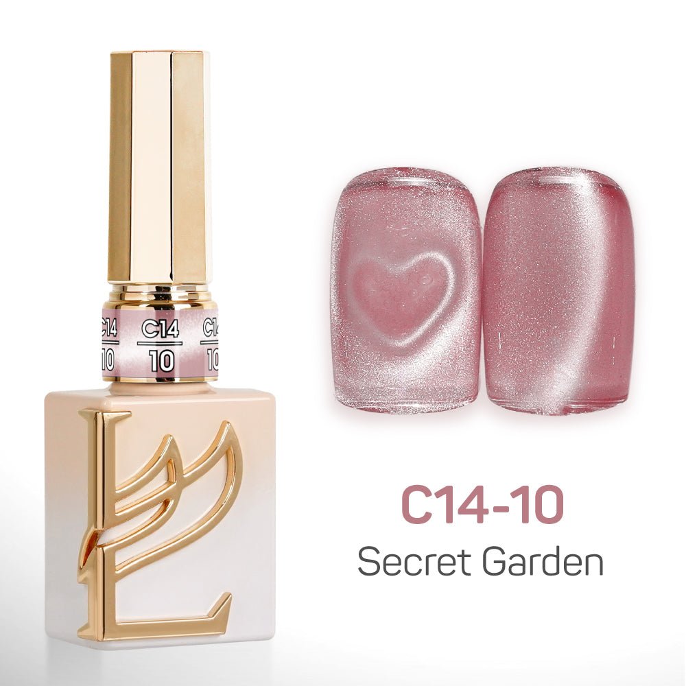 LAVIS Cat Eyes C14 - Set 24 Colors - Gel Polish 0.5 oz - Secret Garden Collection - DTK Nail Supply