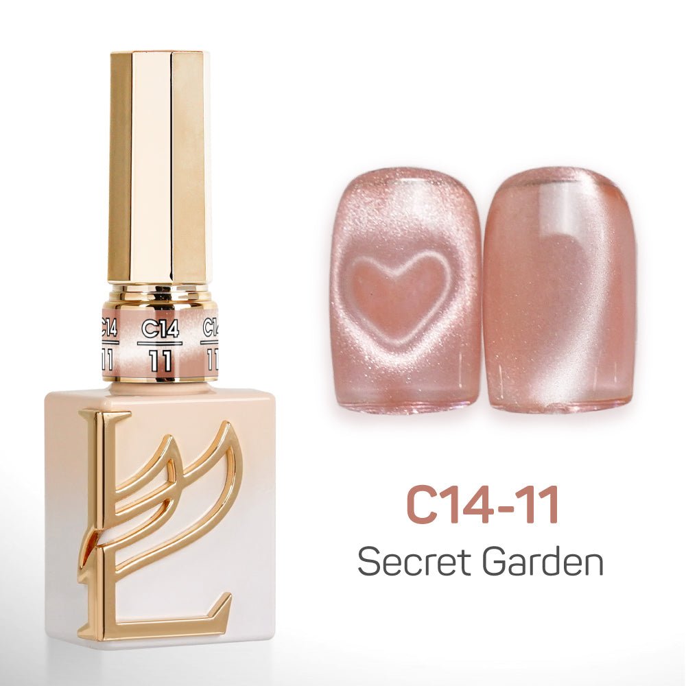 LAVIS Cat Eyes C14 - Set 24 Colors - Gel Polish 0.5 oz - Secret Garden Collection - DTK Nail Supply