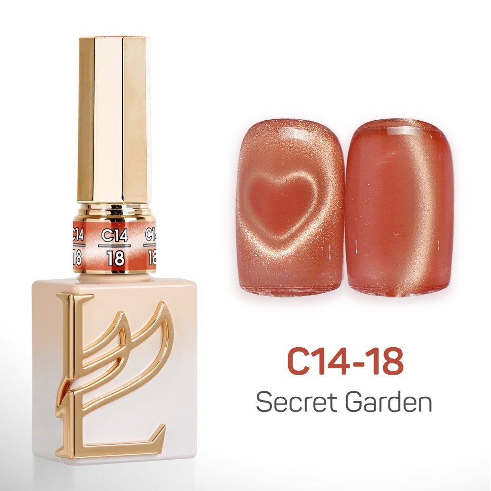 LAVIS Cat Eyes C14 - Set 24 Colors - Gel Polish 0.5 oz - Secret Garden Collection - DTK Nail Supply