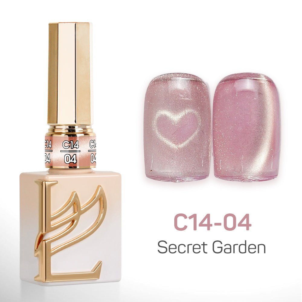 LAVIS Cat Eyes C14 - Set 24 Colors - Gel Polish 0.5 oz - Secret Garden Collection - DTK Nail Supply