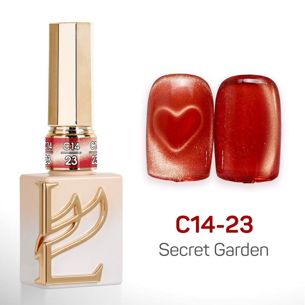 LAVIS Cat Eyes C14 - Set 24 Colors - Gel Polish 0.5 oz - Secret Garden Collection - DTK Nail Supply