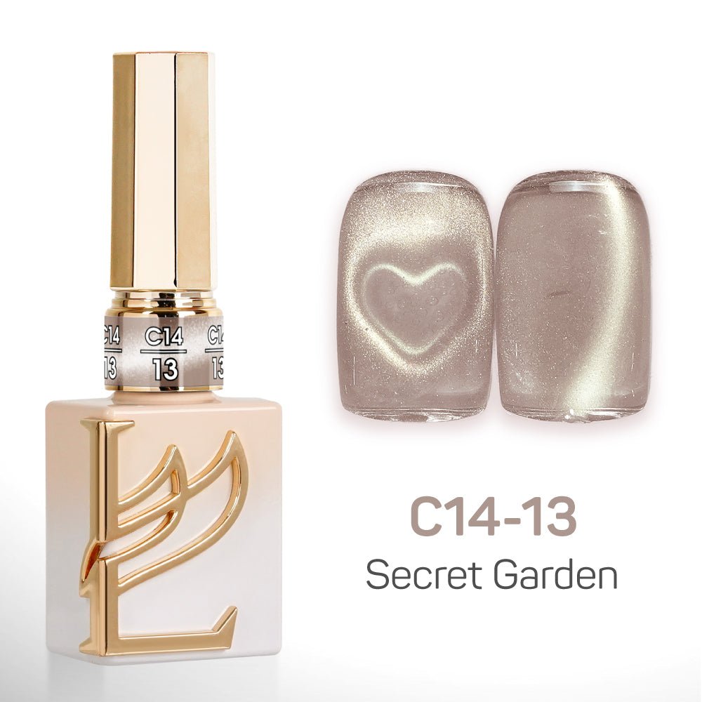 LAVIS Cat Eyes C14 - Set 24 Colors - Gel Polish 0.5 oz - Secret Garden Collection - DTK Nail Supply