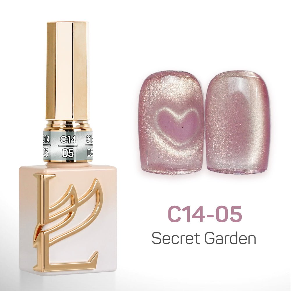 LAVIS Cat Eyes C14 - Set 24 Colors - Gel Polish 0.5 oz - Secret Garden Collection - DTK Nail Supply