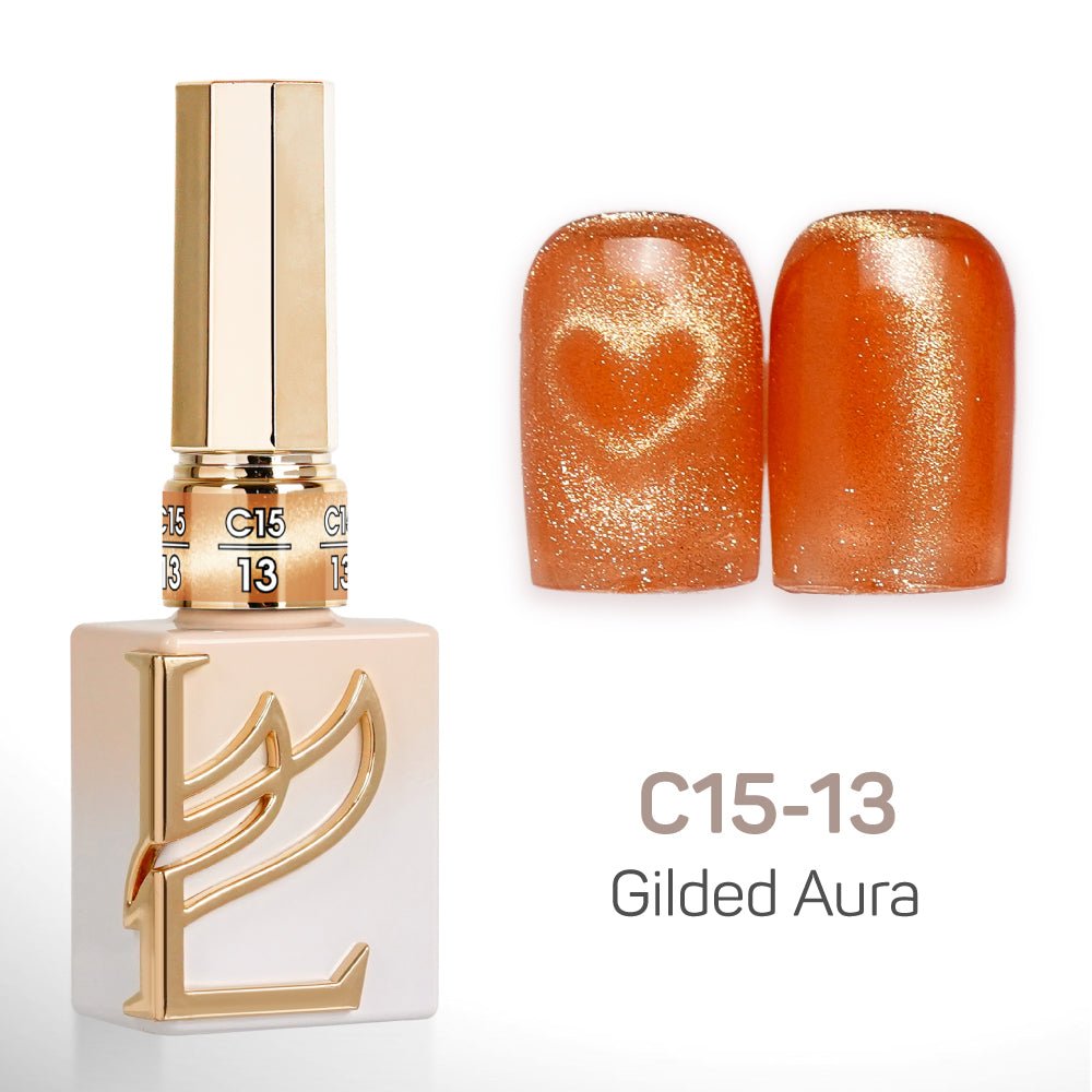 LAVIS Cat Eyes C15 - Set 24 Colors - Gel Polish 0.5 oz - Gilded Aura Collection - DTK Nail Supply