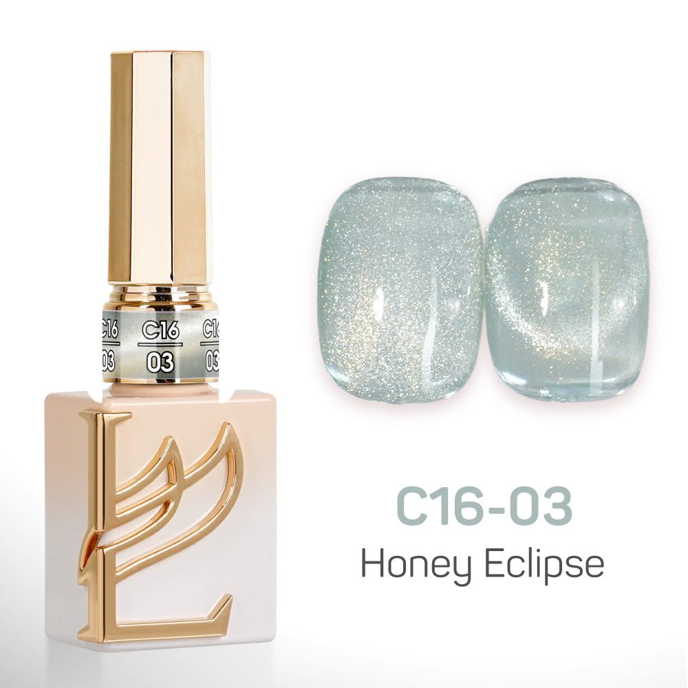 LAVIS Cat Eyes C16 - Set 24 Colors - Gel Polish 0.5 oz - Honey Eclipse Collection - DTK Nail Supply
