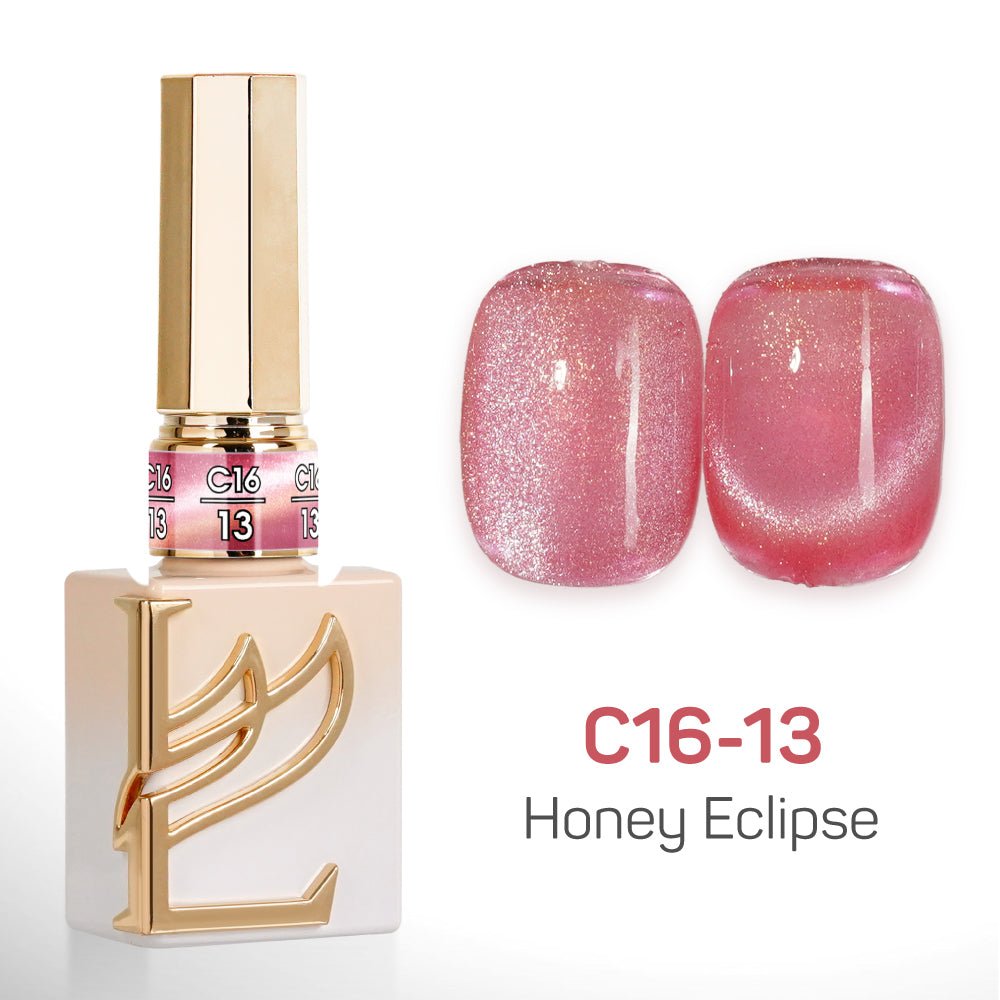 LAVIS Cat Eyes C16 - Set 24 Colors - Gel Polish 0.5 oz - Honey Eclipse Collection - DTK Nail Supply