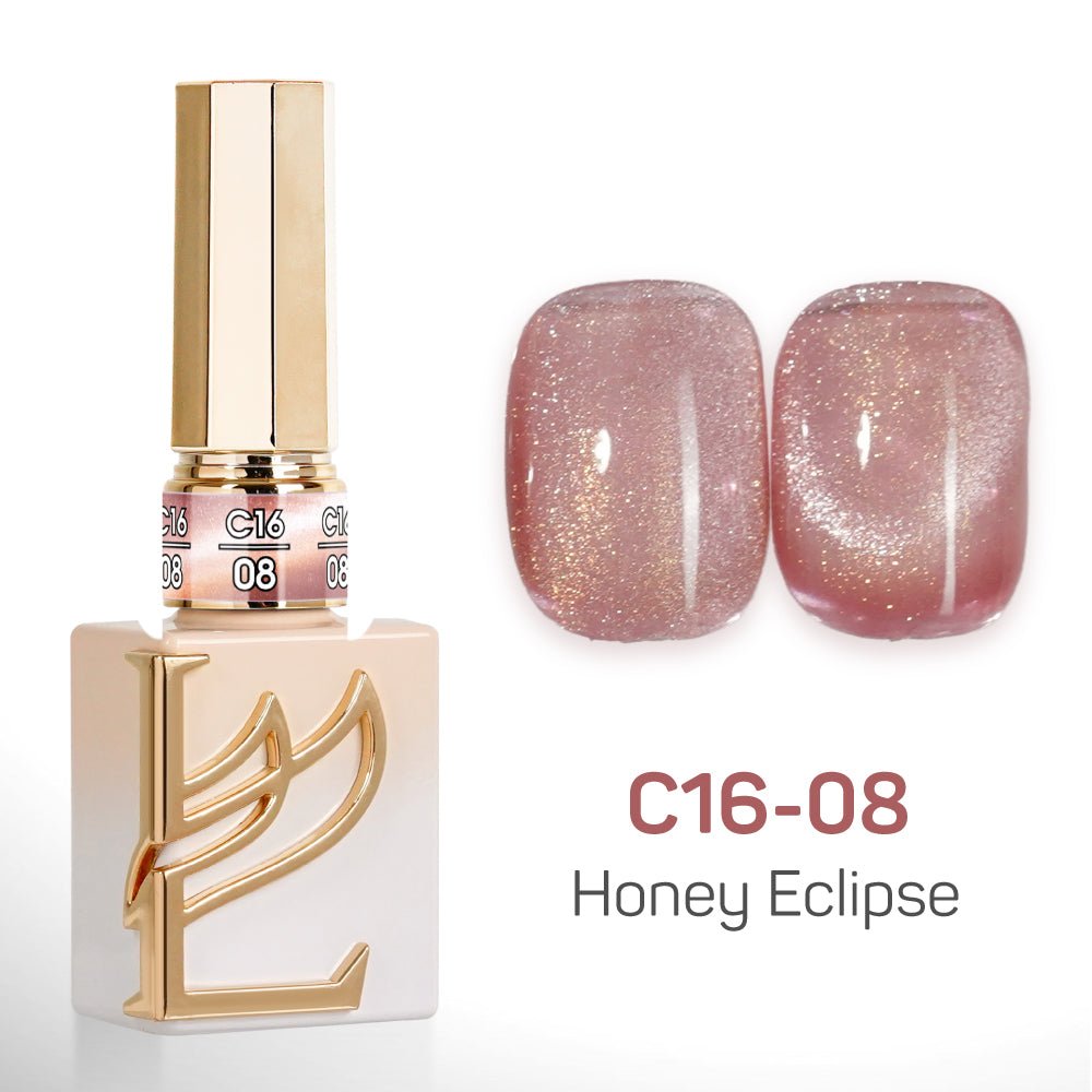 LAVIS Cat Eyes C16 - Set 24 Colors - Gel Polish 0.5 oz - Honey Eclipse Collection - DTK Nail Supply