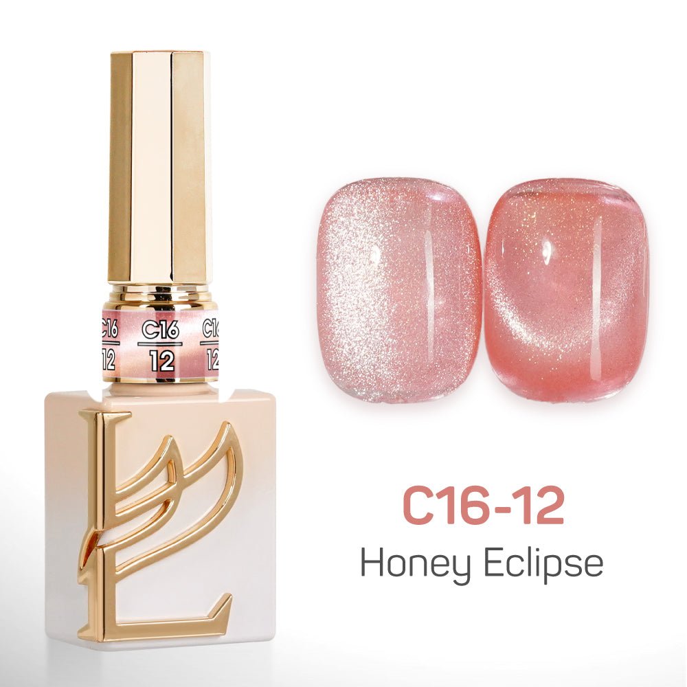 LAVIS Cat Eyes C16 - Set 24 Colors - Gel Polish 0.5 oz - Honey Eclipse Collection - DTK Nail Supply