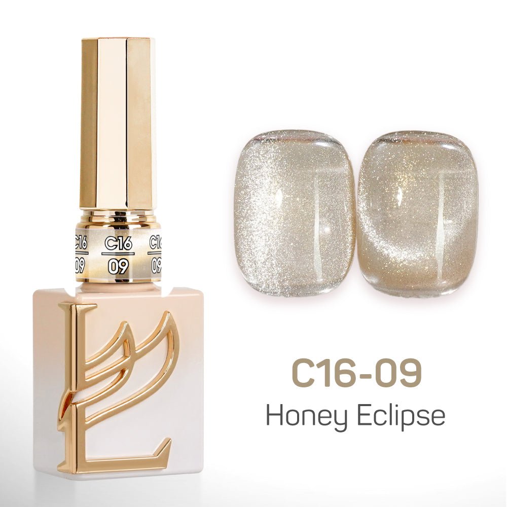 LAVIS Cat Eyes C16 - Set 24 Colors - Gel Polish 0.5 oz - Honey Eclipse Collection - DTK Nail Supply