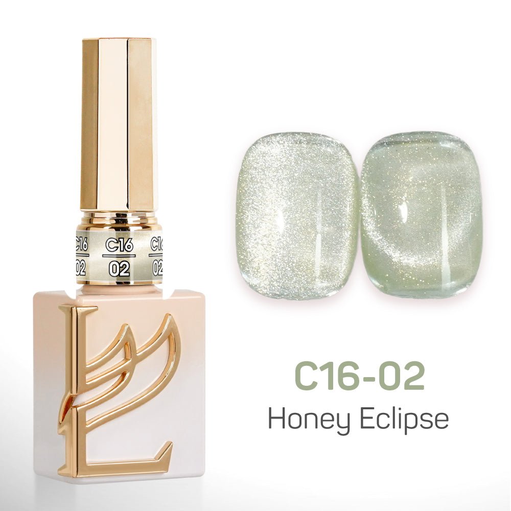 LAVIS Cat Eyes C16 - Set 24 Colors - Gel Polish 0.5 oz - Honey Eclipse Collection - DTK Nail Supply