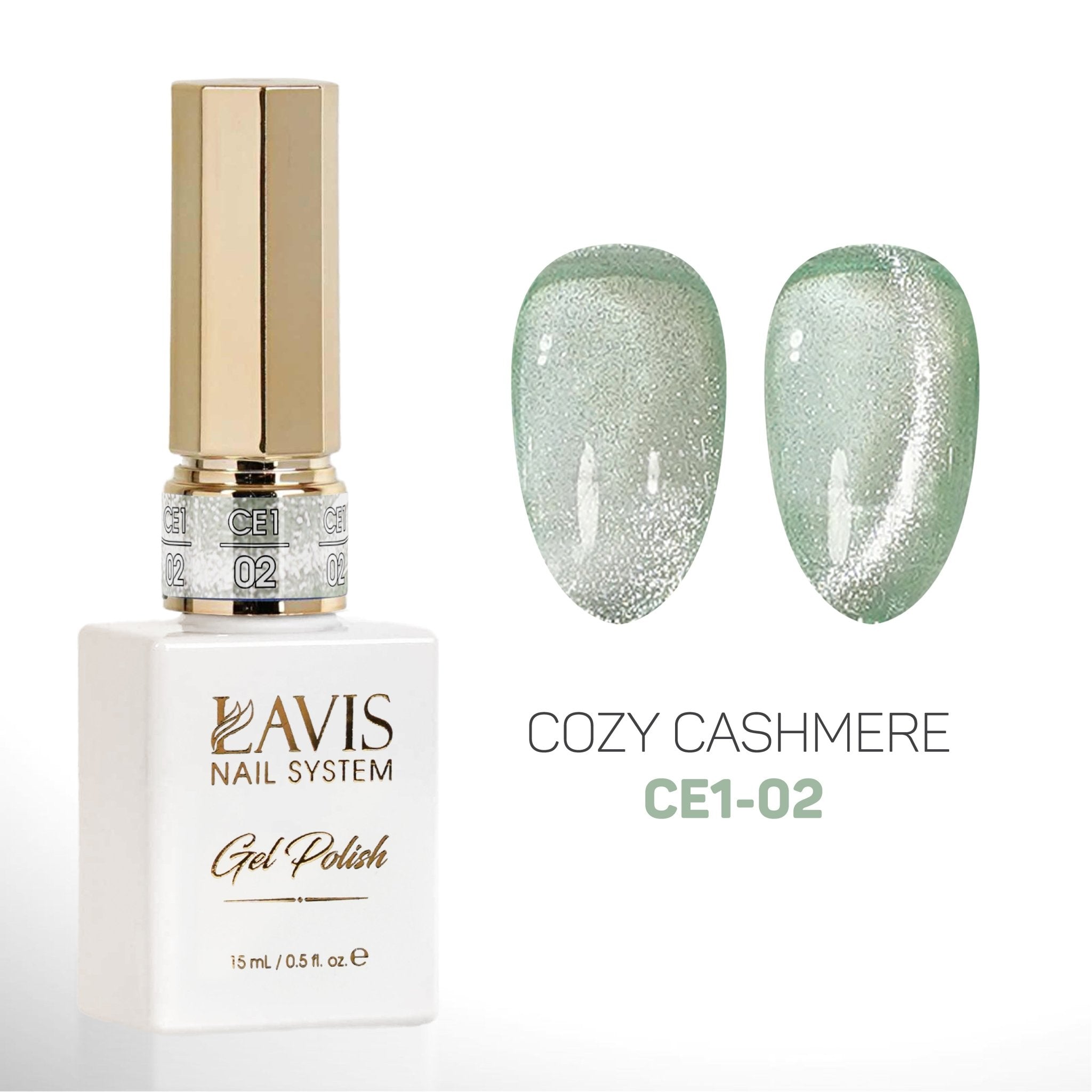 LAVIS 9D Cat Eyes CE1 - 02 - Gel Polish 0.5 oz - Cozy Cashmere Collection