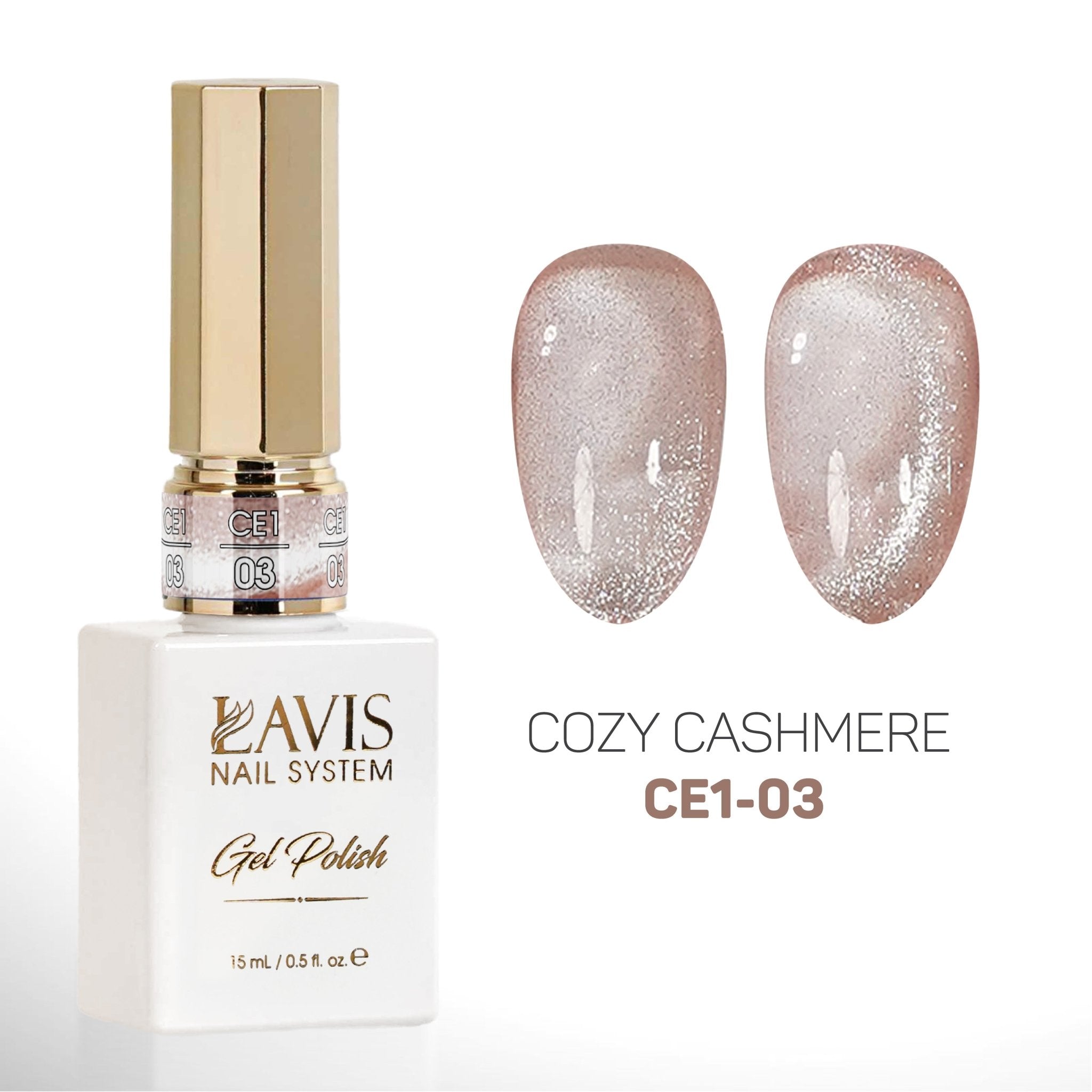 LAVIS Cat Eyes CE1 - 03 - Gel Polish 0.5 oz - Cozy Cashmere Collection - DTK Nail Supply