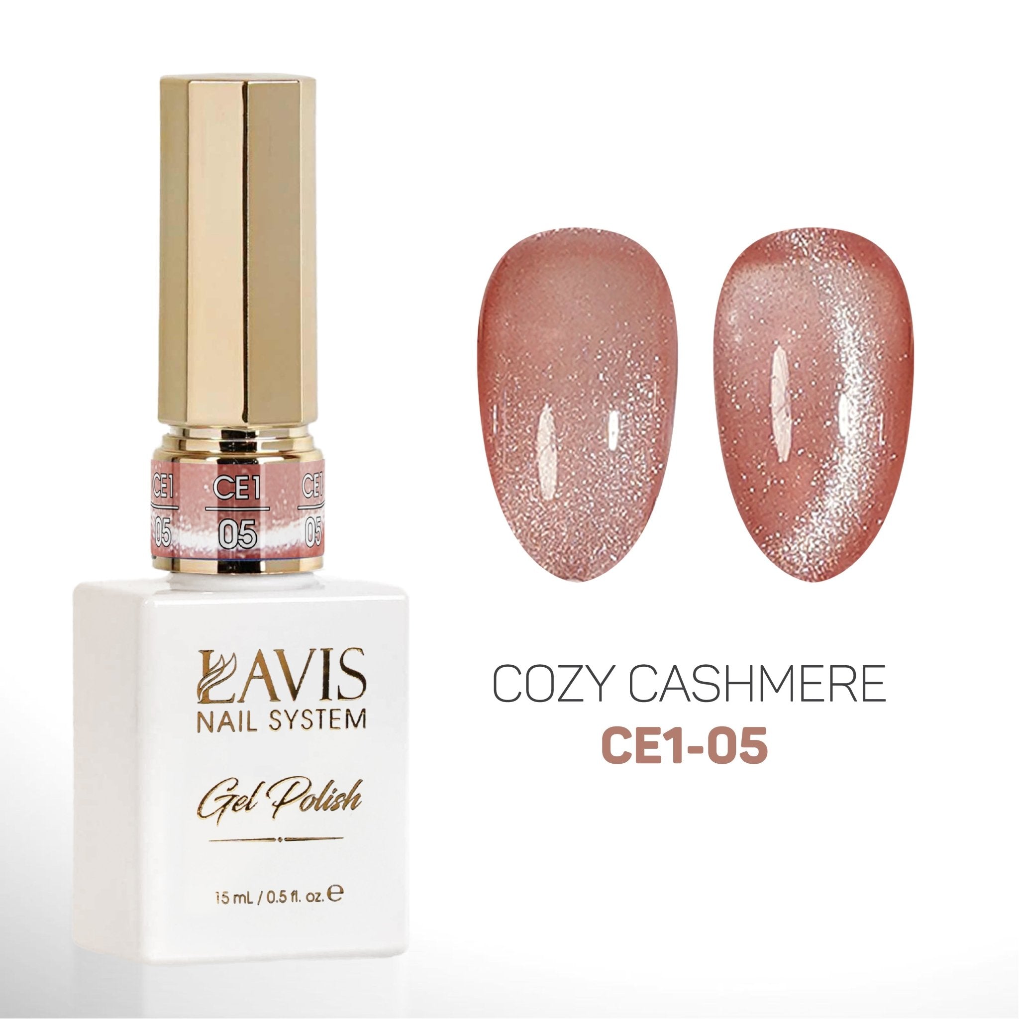 LAVIS Cat Eyes CE1 - 05 - Gel Polish 0.5 oz - Cozy Cashmere Collection - DTK Nail Supply