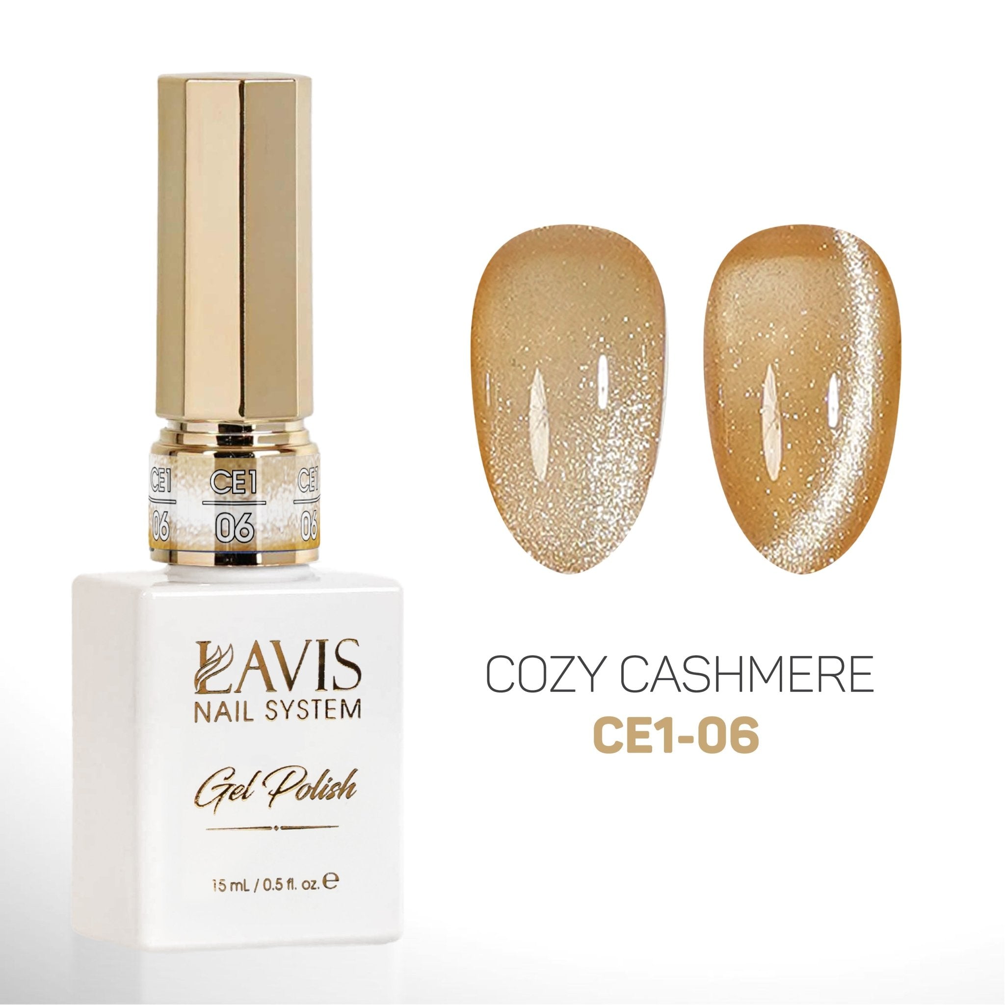 LAVIS Cat Eyes CE1 - 06 - Gel Polish 0.5 oz - Cozy Cashmere Collection - DTK Nail Supply