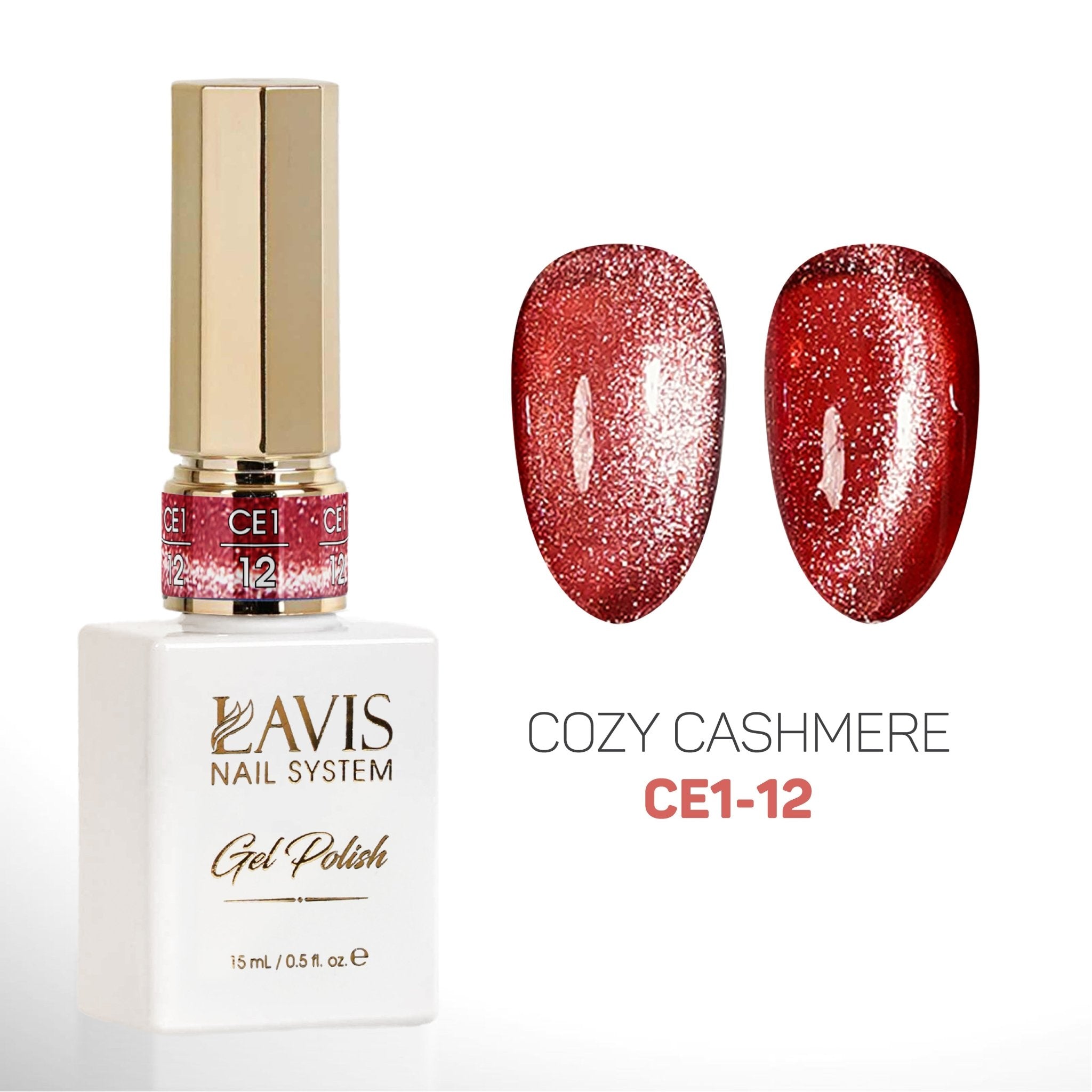 LAVIS Cat Eyes CE1 - 12 - Gel Polish 0.5 oz - Cozy Cashmere Collection - DTK Nail Supply