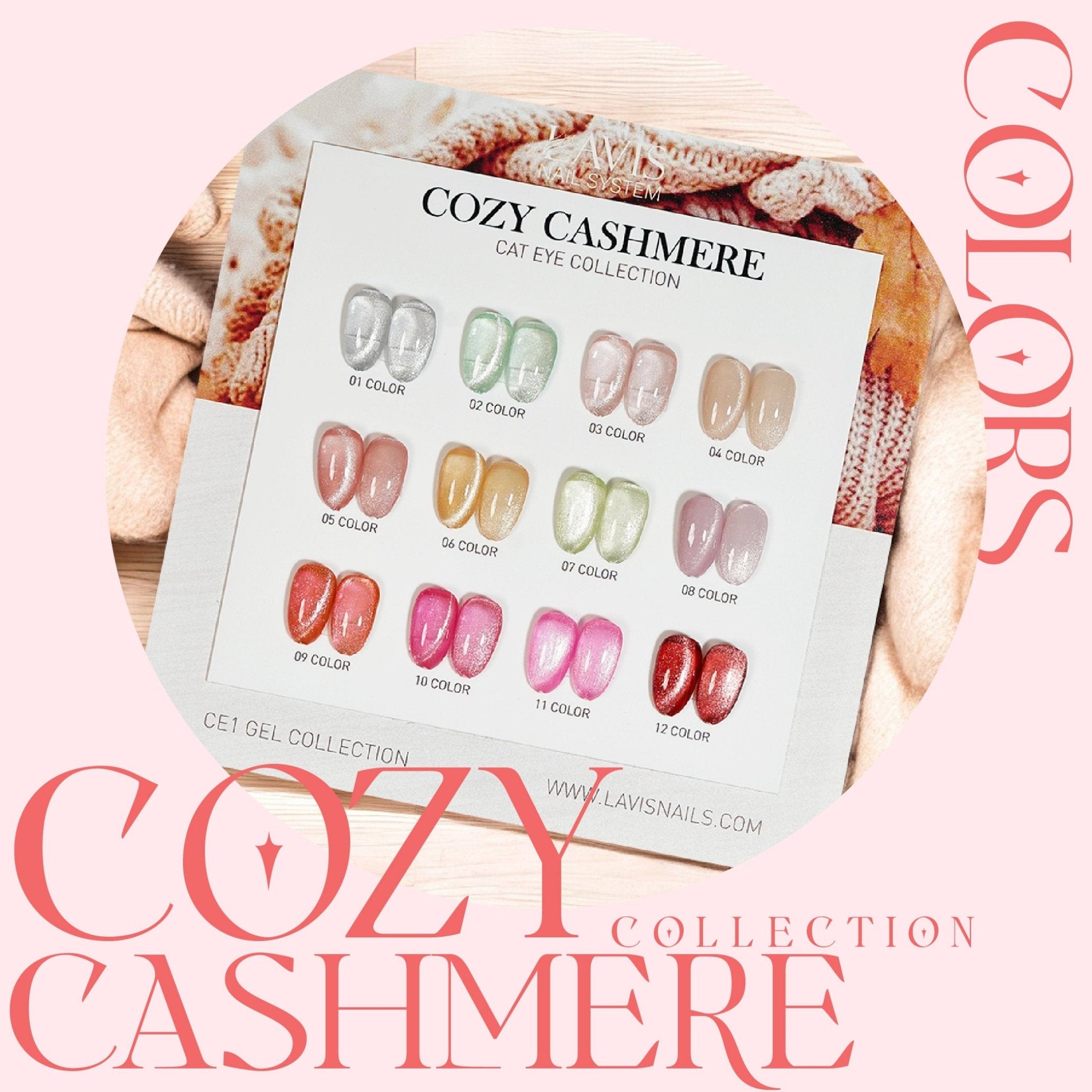 LAVIS Cat Eyes CE1 - Gel Polish 0.5 oz - Cozy Cashmere Collection - DTK Nail Supply