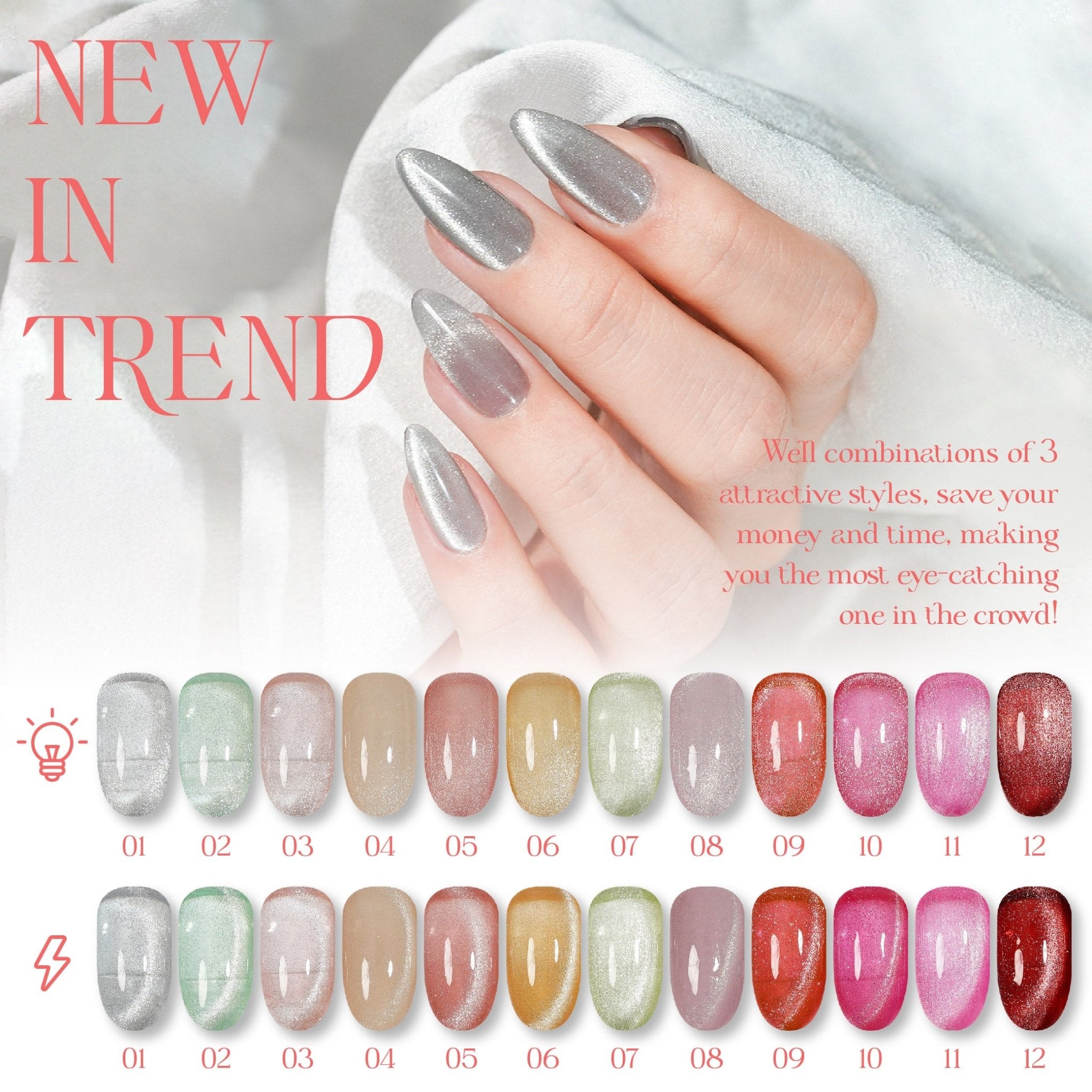 LAVIS Cat Eyes CE1 - Gel Polish 0.5 oz - Cozy Cashmere Collection - DTK Nail Supply