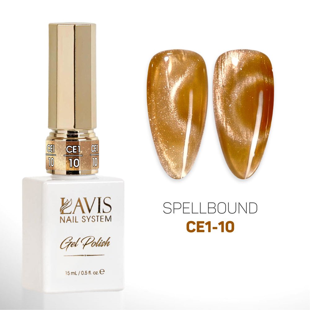 LAVIS Cat Eyes CE1 (Ver 2) - Set 12 Colors - Gel Polish 0.5 oz - Spellbound Collection - DTK Nail Supply