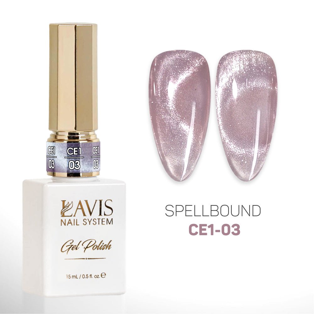 LAVIS Cat Eyes CE1 (Ver 2) - Set 12 Colors - Gel Polish 0.5 oz - Spellbound Collection - DTK Nail Supply