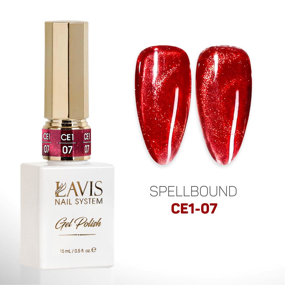 LAVIS Cat Eyes CE1 (Ver 2) - Set 12 Colors - Gel Polish 0.5 oz - Spellbound Collection - DTK Nail Supply