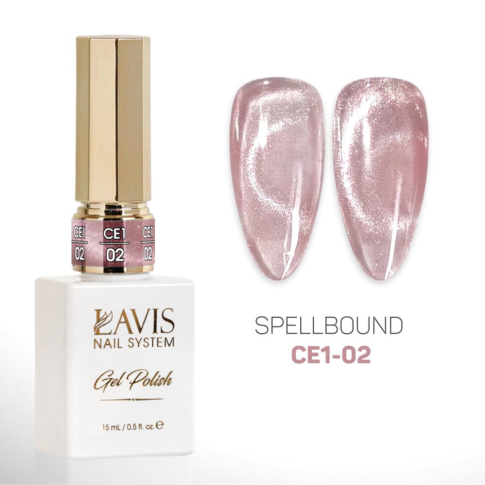 LAVIS Cat Eyes CE1 (Ver 2) - Set 12 Colors - Gel Polish 0.5 oz - Spellbound Collection - DTK Nail Supply