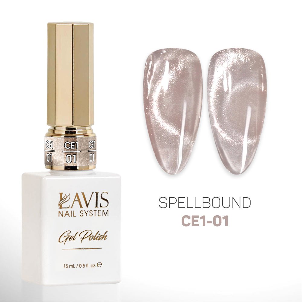 LAVIS Cat Eyes CE1 (Ver 2) - Set 12 Colors - Gel Polish 0.5 oz - Spellbound Collection - DTK Nail Supply