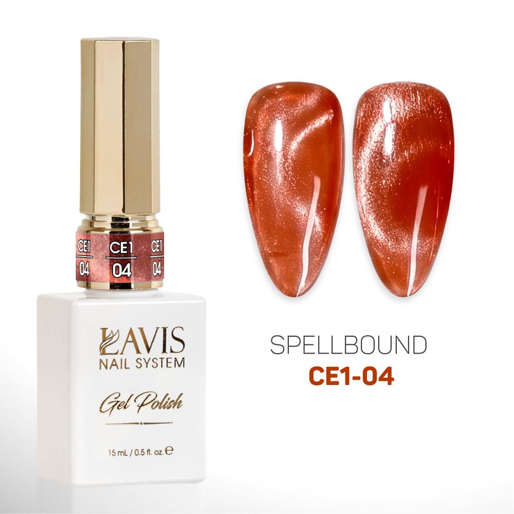 LAVIS Cat Eyes CE1 (Ver 2) - Set 12 Colors - Gel Polish 0.5 oz - Spellbound Collection - DTK Nail Supply