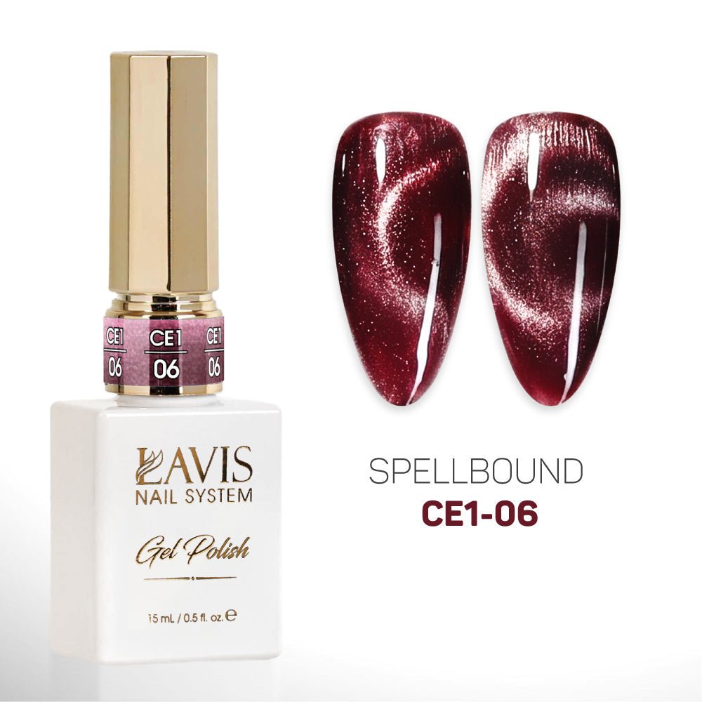 LAVIS Cat Eyes CE1 (Ver 2) - Set 12 Colors - Gel Polish 0.5 oz - Spellbound Collection - DTK Nail Supply