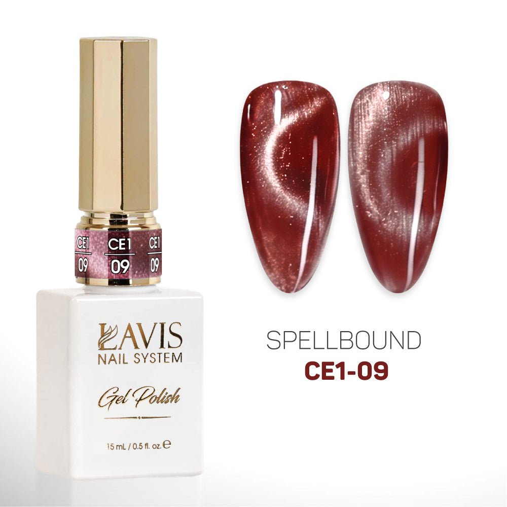 LAVIS Cat Eyes CE1 (Ver 2) - Set 12 Colors - Gel Polish 0.5 oz - Spellbound Collection - DTK Nail Supply
