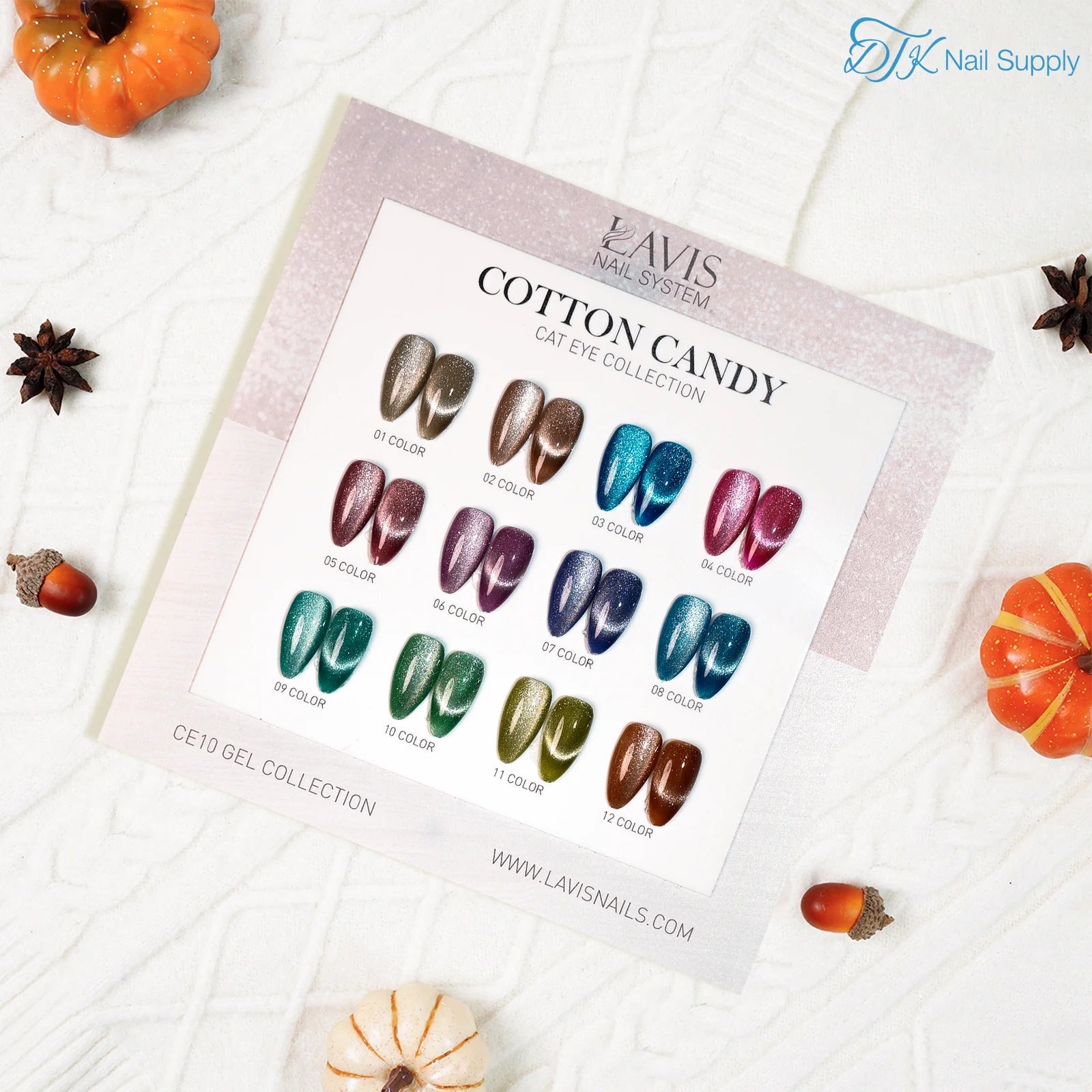 LAVIS Cat Eyes CE10 - 01 (Ver1) - Gel Polish 0.5 oz - Cotton Candy Collection - DTK Nail Supply