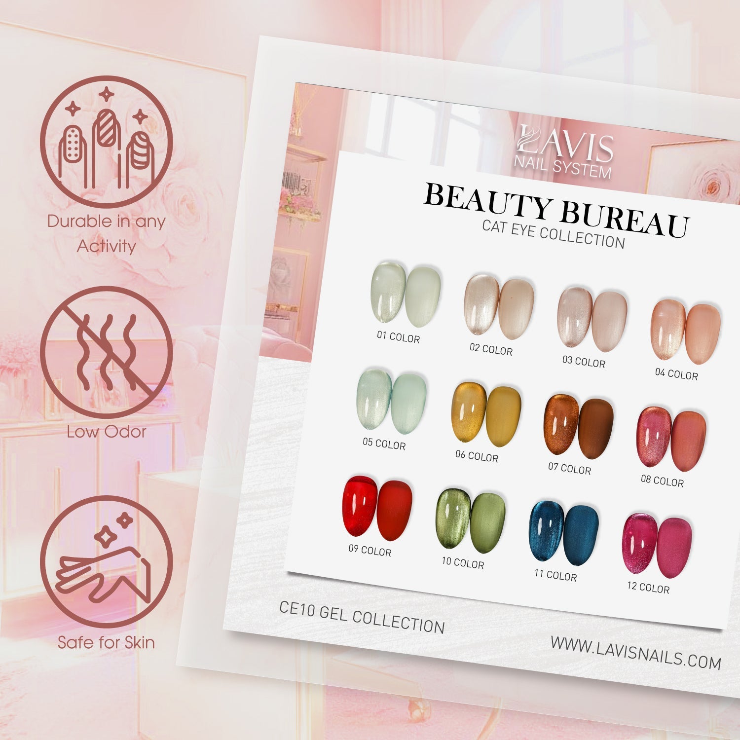 LAVIS Cat Eyes CE10 - 07 (Ver2) - Gel Polish 0.5 oz - Beauty Bureau Collection - DTK Nail Supply
