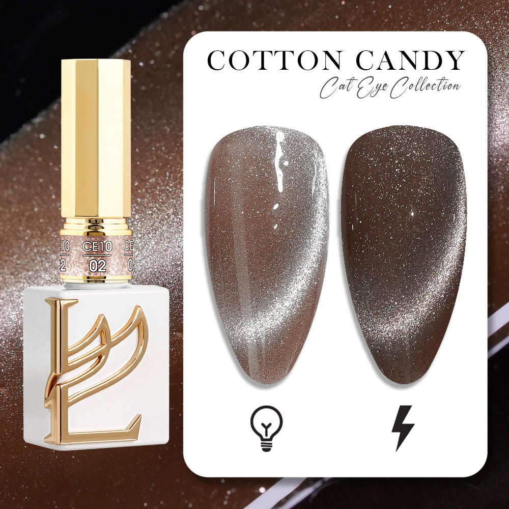 LAVIS Cat Eyes CE10 - Set 12 (Ver1) - Gel Polish 0.5 oz - Cotton Candy Collection - DTK Nail Supply
