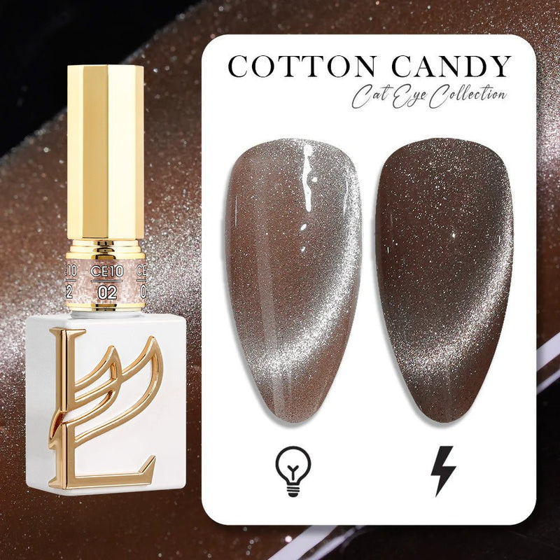 LAVIS Cat Eyes CE10 - Set 12 (Ver1) - Gel Polish 0.5 oz - Cotton Candy Collection - DTK Nail Supply