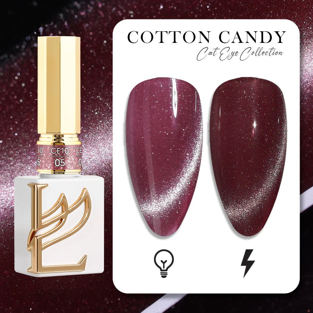 LAVIS Cat Eyes CE10 - Set 12 (Ver1) - Gel Polish 0.5 oz - Cotton Candy Collection - DTK Nail Supply