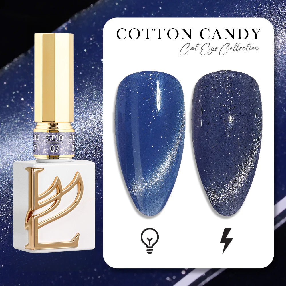 LAVIS Cat Eyes CE10 - Set 12 (Ver1) - Gel Polish 0.5 oz - Cotton Candy Collection - DTK Nail Supply