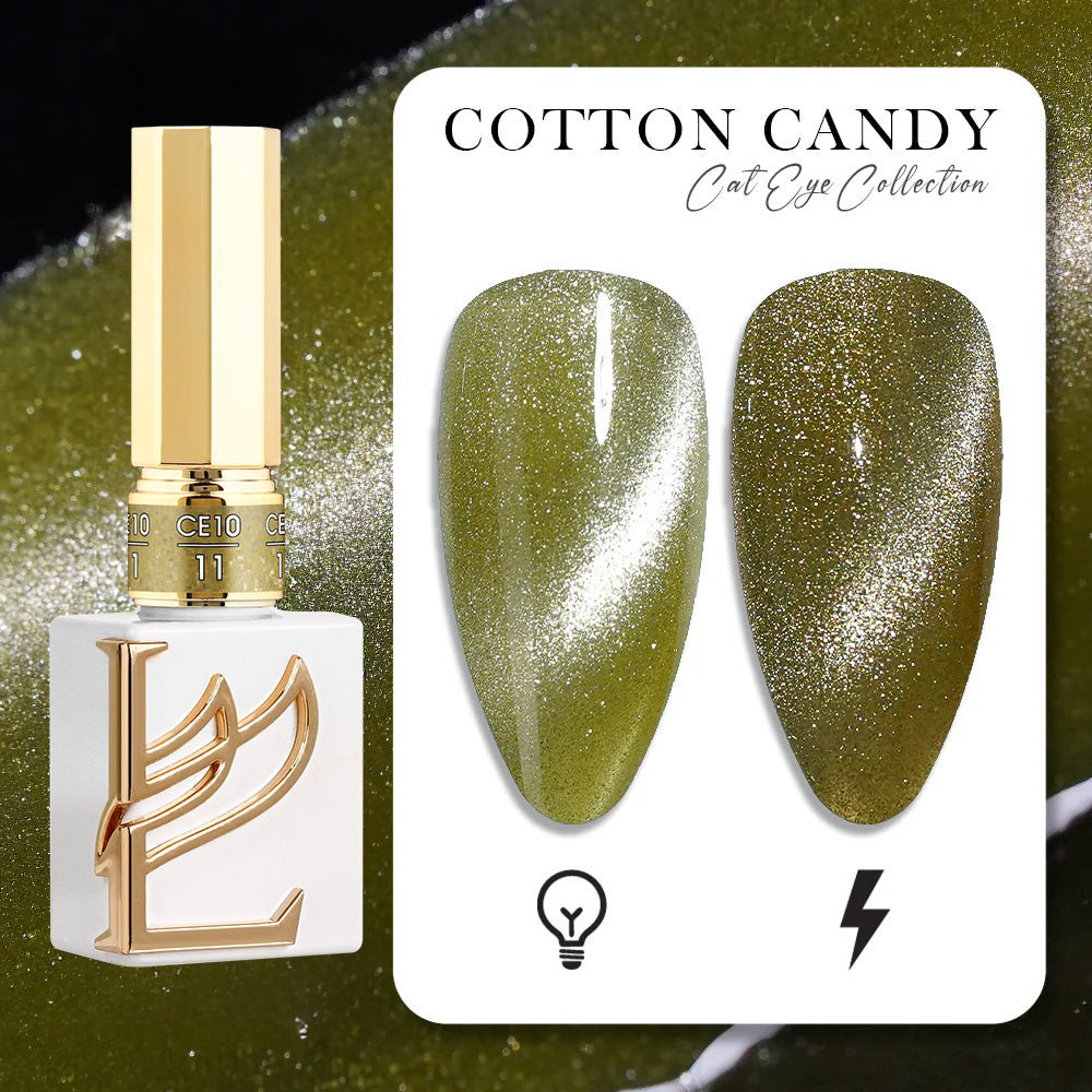 LAVIS Cat Eyes CE10 - Set 12 (Ver1) - Gel Polish 0.5 oz - Cotton Candy Collection - DTK Nail Supply