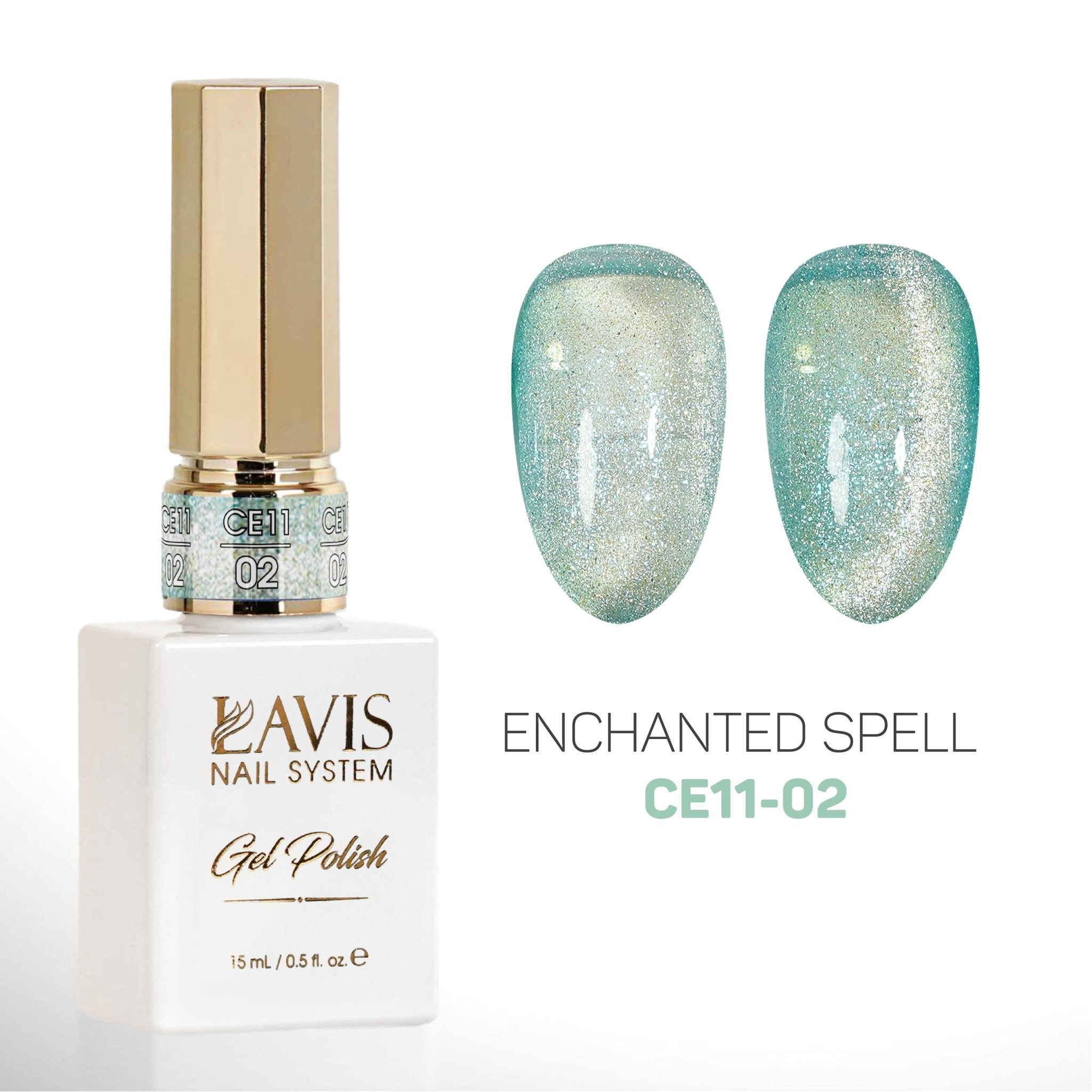 LAVIS 9D Cat Eyes CE11 - 02 - Gel Polish 0.5 oz - Enchanted Spell Collection