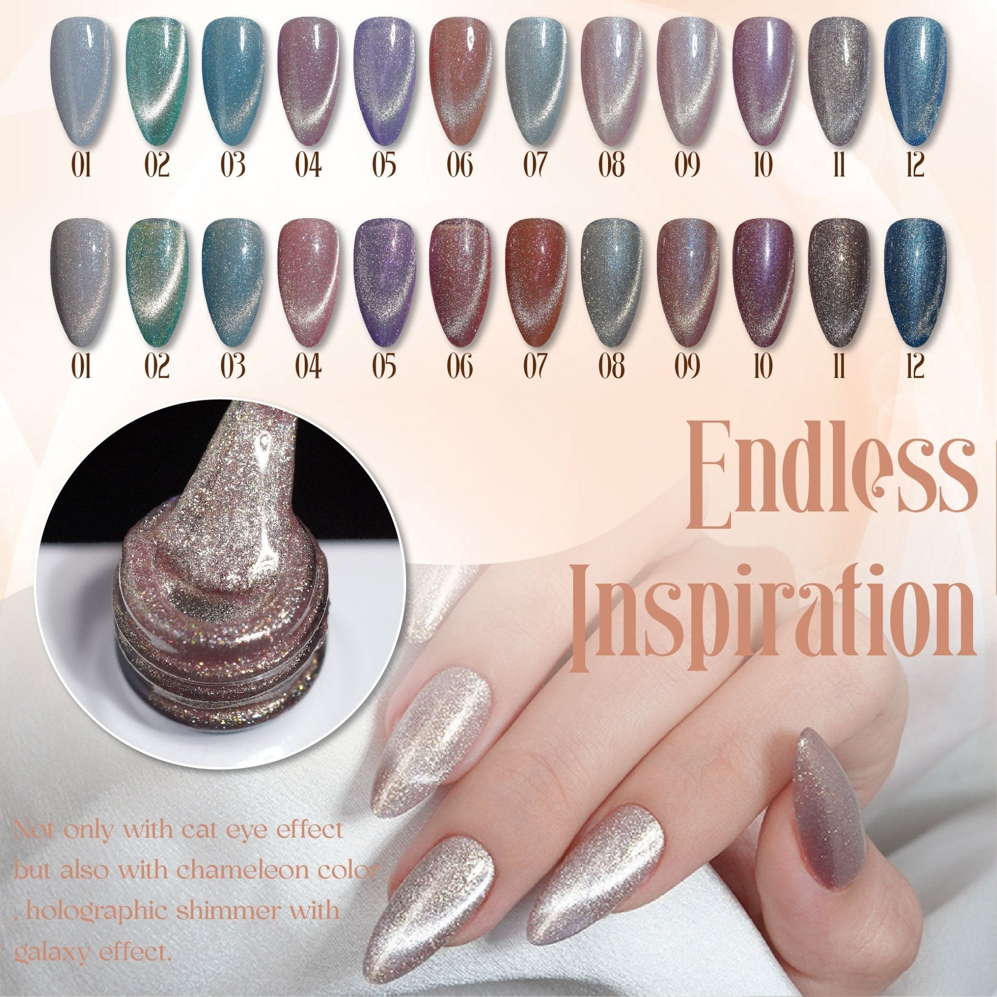 Lavis Cat Eyes CE11 - Set 12 Colors - Enchanted Spell Collection V2 - DTK Nail Supply