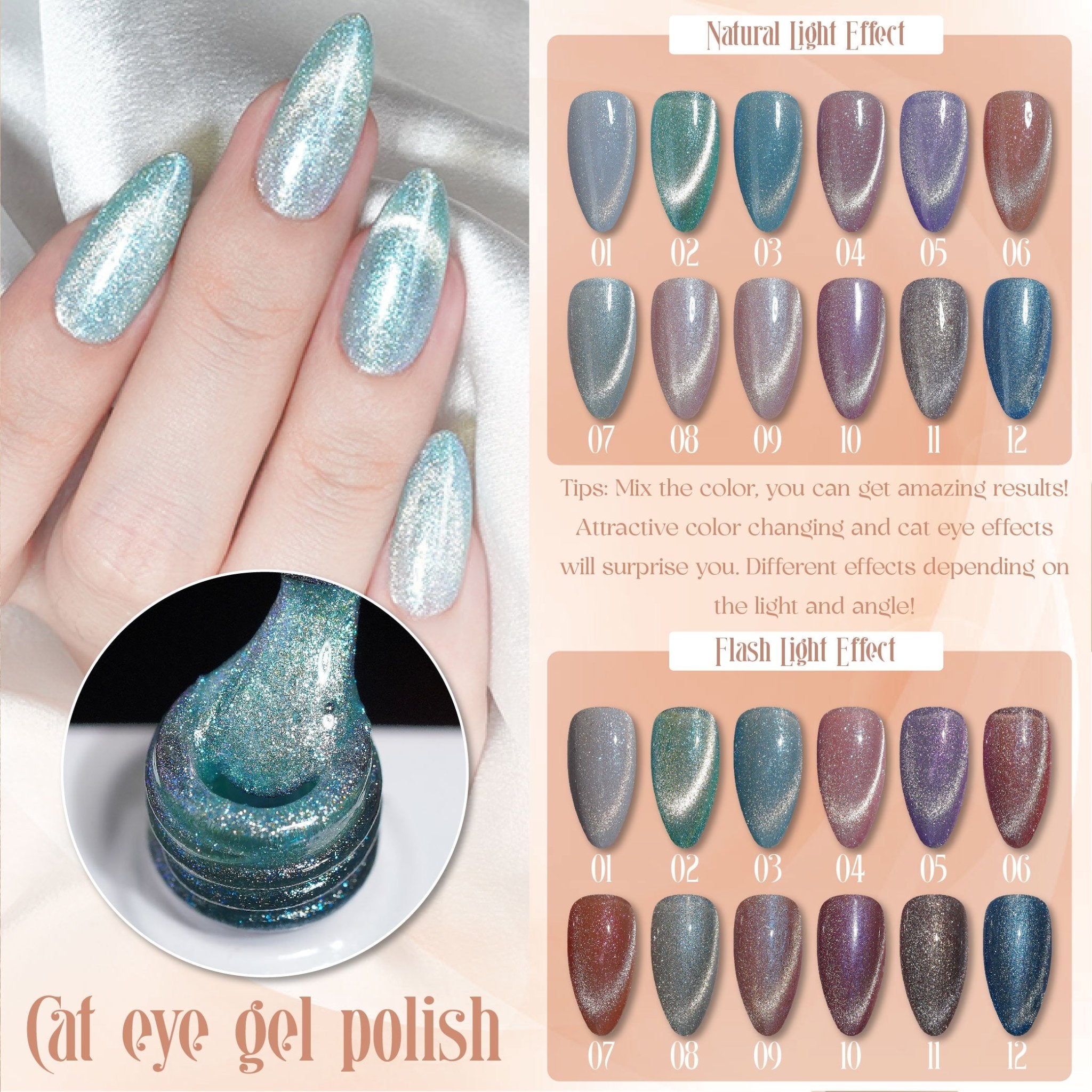 Lavis Cat Eyes CE11 - Set 12 Colors - Enchanted Spell Collection V2 - DTK Nail Supply