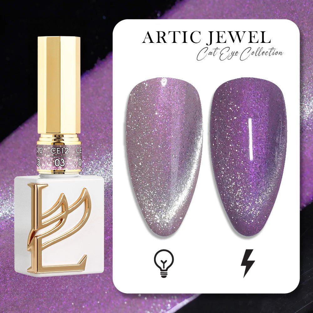 LAVIS Cat Eyes CE12 - 03 (Ver1) - Gel Polish 0.5 oz - Artic Jewel Collection - DTK Nail Supply