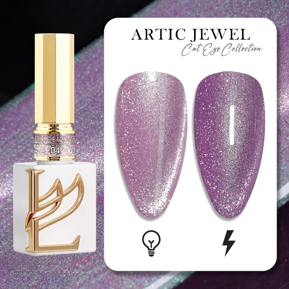 LAVIS Cat Eyes CE12 - 04 (Ver1) - Gel Polish 0.5 oz - Artic Jewel Collection - DTK Nail Supply