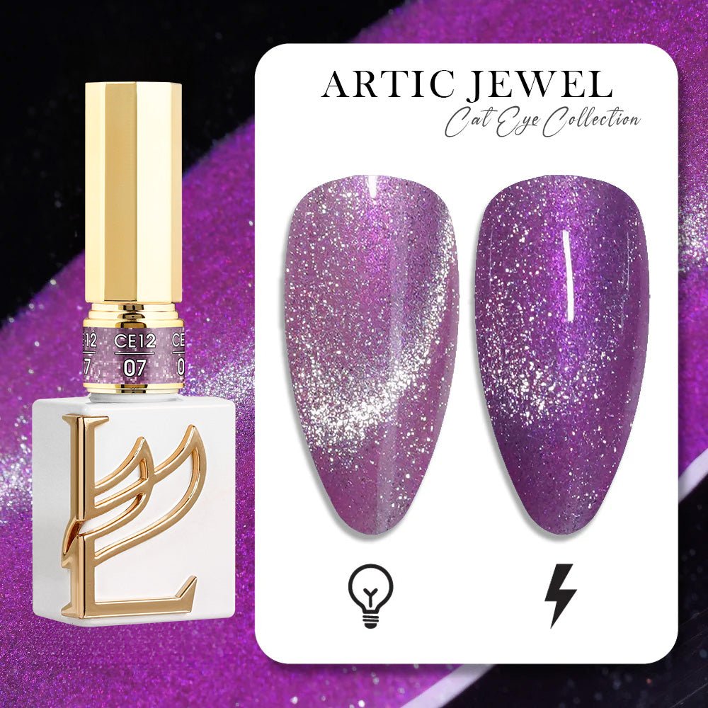 LAVIS Cat Eyes CE12 - 07 (Ver1) - Gel Polish 0.5 oz - Artic Jewel Collection - DTK Nail Supply