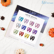 Lavis Cat Eyes CE12 - Set 12 Colors - Gel Polish 0.5 oz - Artic Jewel Collection V2 - DTK Nail Supply
