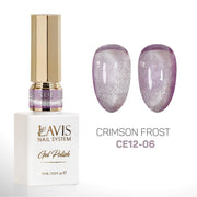 Lavis Cat Eyes CE12 (Ver2) - Set 12 Colors - Gel Polish 0.5 oz - Crimson Frost Collection - DTK Nail Supply
