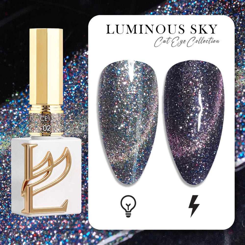 LAVIS Cat Eyes CE13 - 02 - Gel Polish 0.5 oz - Luminous Sky Collection - DTK Nail Supply