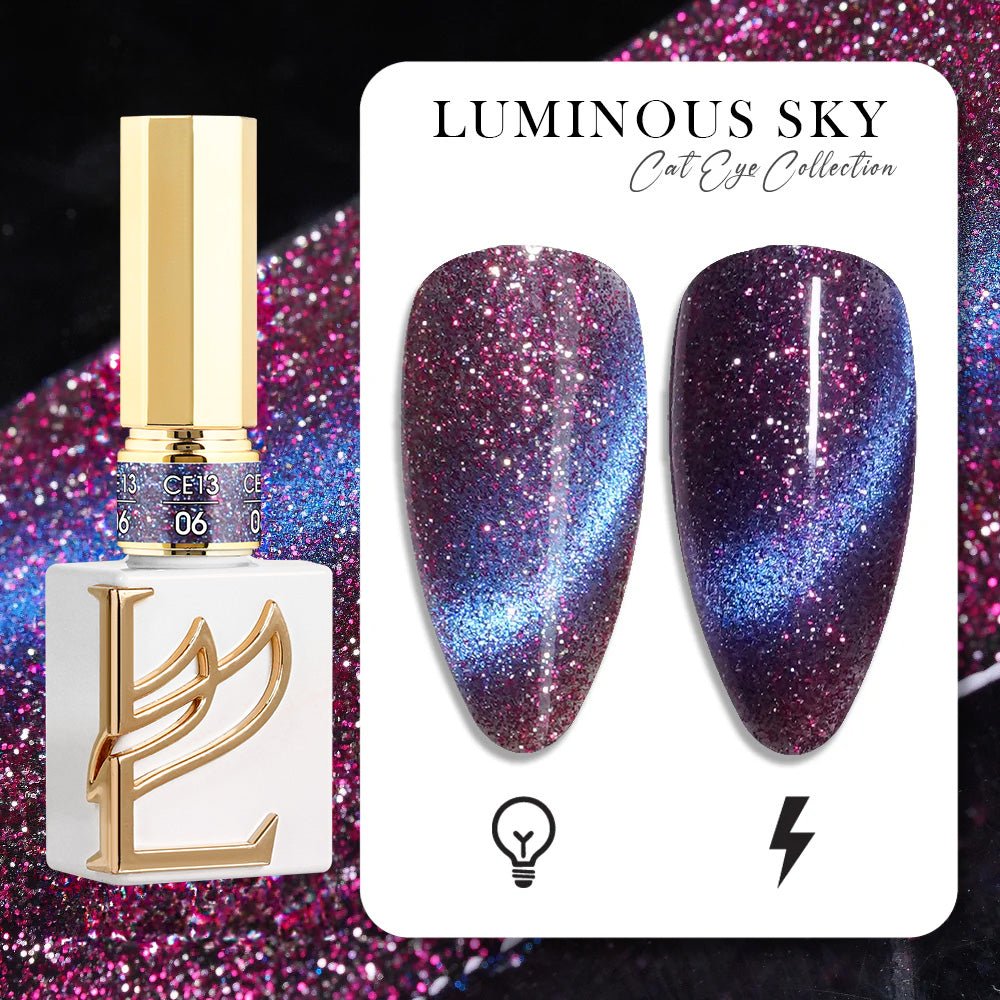 LAVIS Cat Eyes CE13 - 06 - Gel Polish 0.5 oz - Luminous Sky Collection - DTK Nail Supply