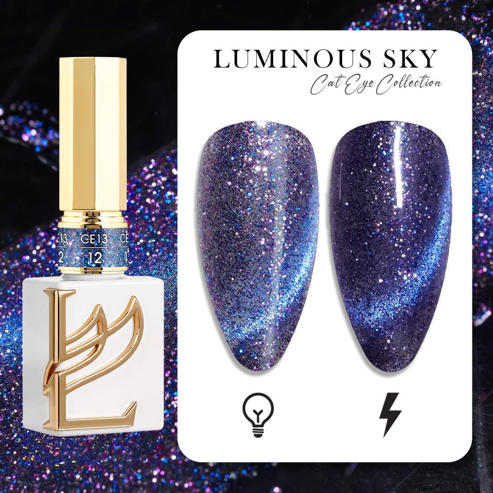 LAVIS Cat Eyes CE13 - 12 - Gel Polish 0.5 oz - Luminous Sky Collection - DTK Nail Supply