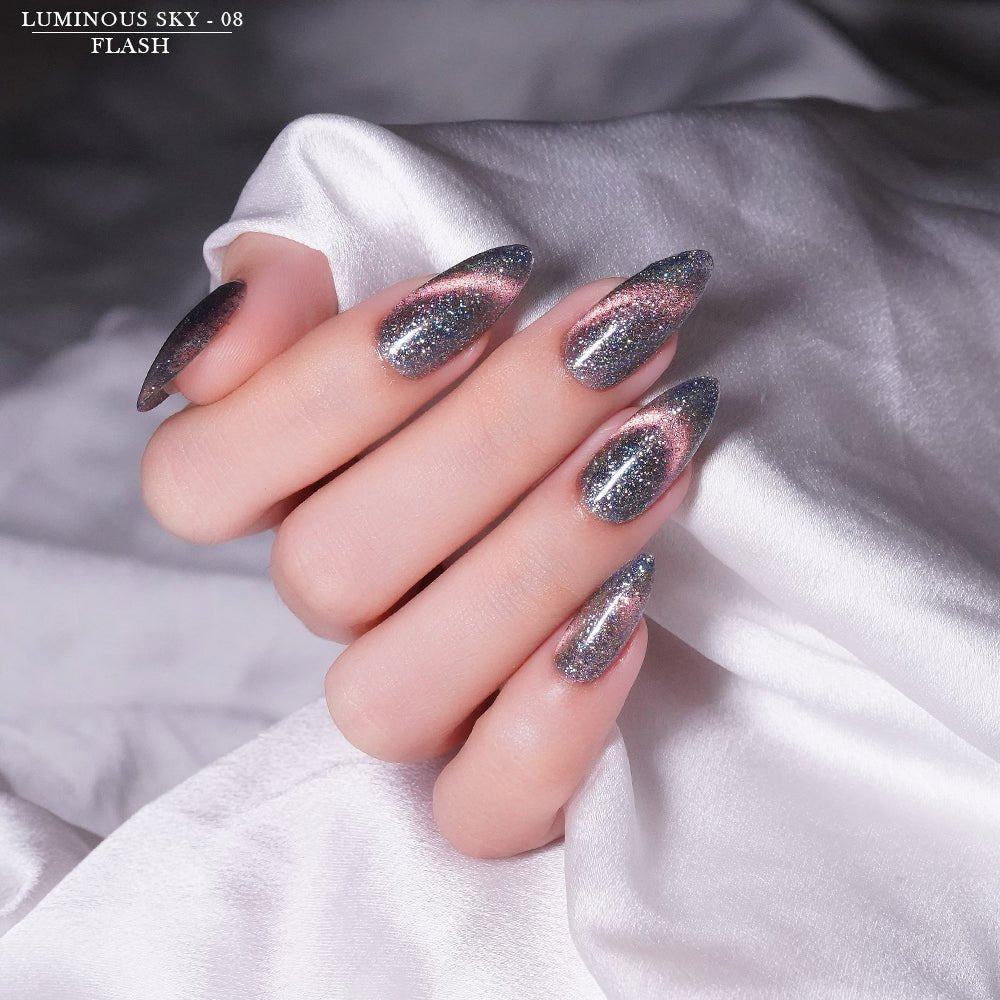 LAVIS Cat Eyes CE13 - Set 12 Colors - Gel Polish 0.5 oz - Luminous Sky Collection - DTK Nail Supply