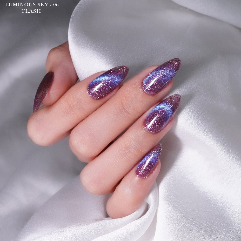 LAVIS Cat Eyes CE13 - Set 12 Colors - Gel Polish 0.5 oz - Luminous Sky Collection - DTK Nail Supply